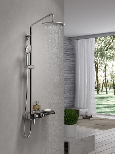 Душевая стойка LeMark Tropic LM7009C настенная с термостатом - фото 2