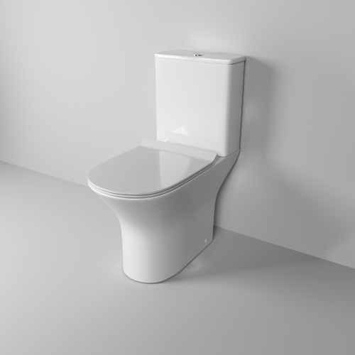 Унитаз напольный с бачком Grossman Classic GR-4465S белый глянцевый с сиденьем микролифт безободковый каскадный смыв - фото 2