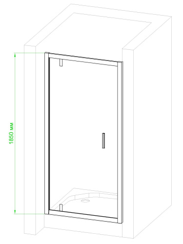 Душевая дверь Royal Bath HV RB90HV-C-CH 90х185 стекло рифленое профиль хром глянцевый - фото 2