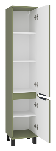 Шкаф-пенал Brevita Enfida ENF-05035-0801R 35х34х165 напольный/подвесной цвет зеленый - фото 4