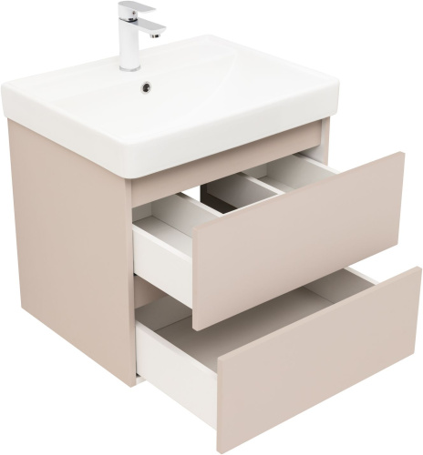 Тумба под раковину Aquanet Вега 2.0 00337941 58х47х50 подвесная цвет бежевый - фото 2