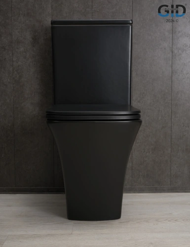 Унитаз напольный с бачком Gid Cuadrado Tn2184Bm (62252Y) черный матовый с сиденьем микролифт безободковый - фото 2