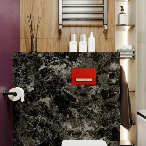 Клавиша смыва механическая Lavinia Boho RelFix 3805005R цвет красный/хром - фото 3