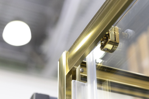 Душевая дверь Niagara Nova NG-42-9AG 90х195 стекло прозрачное профиль золото глянцевое - фото 5