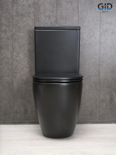 Унитаз напольный с бачком Gid Convexo Tn2188Bm (62250Y) черный матовый с сиденьем микролифт безободковый - фото 2