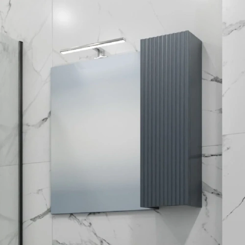 Зеркало-шкаф СанТа Альтаир 700503 70х16х65 подвесной цвет графит - фото 3