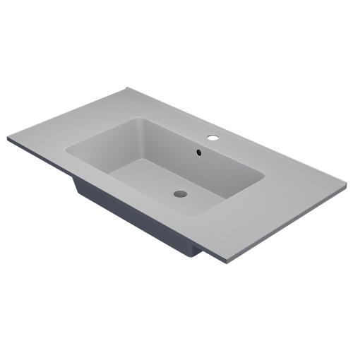 Раковина из искусственного камня Uperwood Parma Quartz 291003009 86х48 полувстраиваемая цвет белый - фото 5