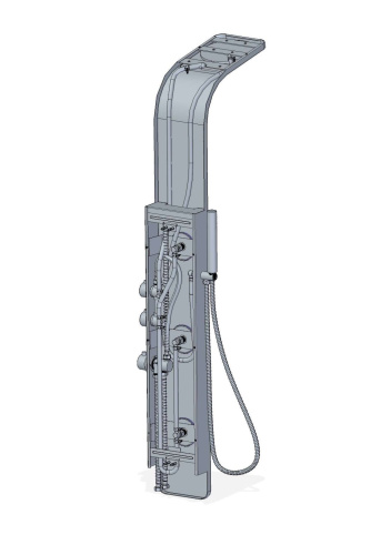 Душевая панель AQG 18NOI05NG настенная круглая - фото 4