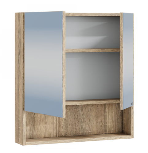 Зеркало-шкаф СанТа Мира 700404 60х12х65 подвесной цвет янтарный - фото 2