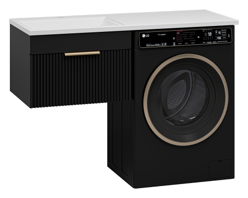 Тумба под раковину Brevita Enfida ENF-09060-021Я 56х47х38 подвесная цвет черный - фото 4