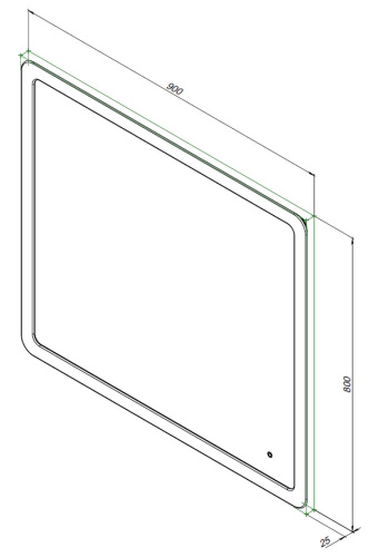 Зеркало в ванную Aquanet Ирис 00326447 90х80 - фото 5