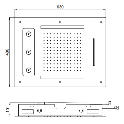 Верхний душ Almar  E044190.MS хром - фото 2