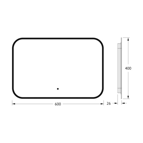 Зеркало в ванную Defesto AURA DF 2962RH 60х40 - фото 2