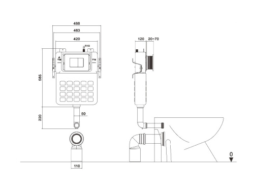 Инсталляция для унитаза Cerutti SPA CR333 - фото 2
