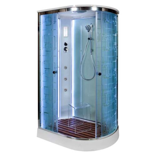 Душевая кабина AvaCan EM1511LLED+GM 110х80 асимметричная с крышей ориентация левая - фото 3