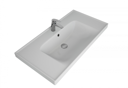 Раковина керамическая Art&Max TECHNO 641617 91х46 подвесная цвет белый - фото 2