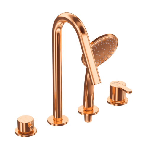 Смеситель Cezares LEAF LEAF-BVDM4-SS на борт ванны бронза - фото 2