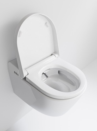 Унитаз-биде электронный подвесной GSI Wclean 7418K09 белый матовый с сиденьем микролифт безободковый смыв торнадо - фото 3