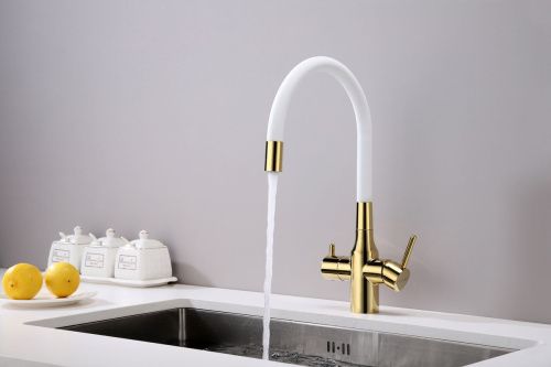 Смеситель для кухни Paulmark SALIX Sa213419-Gw на мойку золото - фото 4