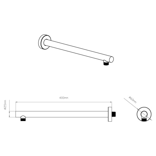Верхний душ Vincea VSHD-42CMB черный матовый - фото 4
