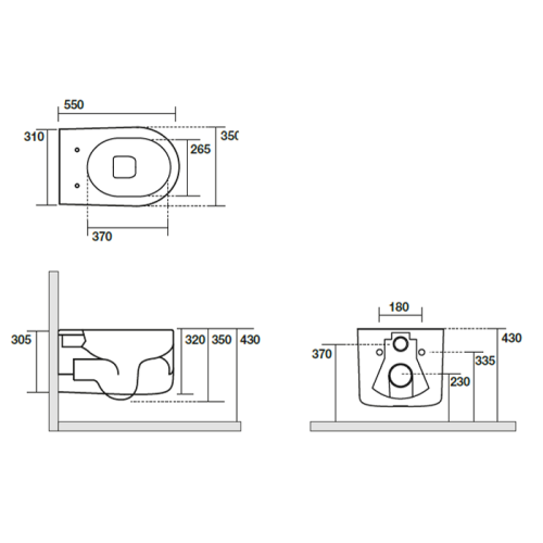 Чаша унитаза подвесная Kerasan Nolita 531501 цвет белый без сиденья безободковая смыв торнадо - фото 2