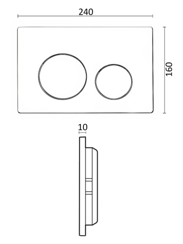 Клавиша смыва механическая Agger APB0100 цвет хром глянцевый - фото 3
