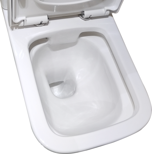 Унитаз напольный с бачком Taliente Elegante EL35055 белый с сиденьем безободковый душевой смыв - фото 2