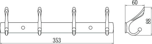 Крючок Savol S-00114C - фото 2