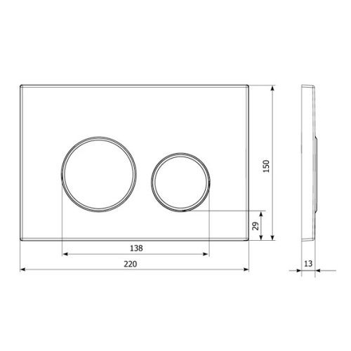 Клавиша смыва механическая Lavinia Boho RelFix 380502MC цвет хром матовый - фото 2