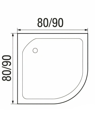 Душевая кабина River NARA LIGHT Б/К 80/15 MT (10000001669) 80х80 четверть круга без крыши ориентация универсальная - фото 4