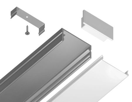 Алюминиевый накладной профиль Ambrella Light Alum Profile (Алум Профиле) GP2001AL