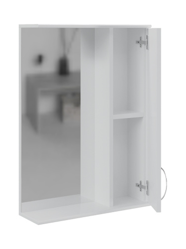 Зеркало-шкаф Orange Лайт LA-50ZSW 50х16х71 подвесной цвет белый - фото 3