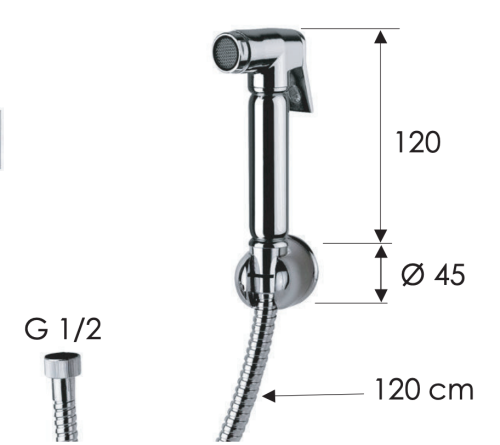 Гигиенический комплект Remer 332332OLA хром - фото 2