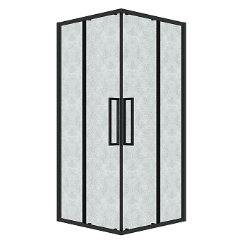 Душевой уголок Grossman Cosmo 300.K33.02.1010.21.02 100х100 стекло текстурное профиль черный матовый без поддона
