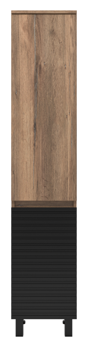 Шкаф-пенал Brevita Dakota DAK-050350-19/02П 35х34х165 напольный/подвесной цвет черный/коричневый - фото 2