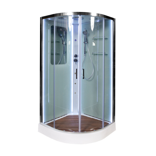 Душевая кабина AvaCan A01LED+GMKN 100х100 четверть круга с крышей ориентация универсальная - фото 2