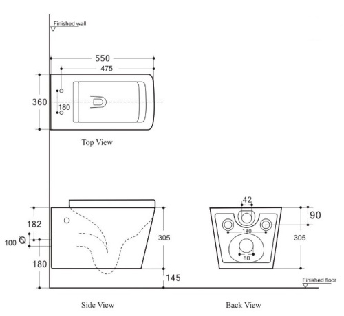 Унитаз подвесной Logan 00261954 белый с сиденьем микролифт безободковый каскадный смыв - фото 2