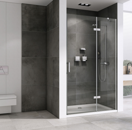 Душевая дверь Abber Zart AG08100 100х195 стекло прозрачное профиль хром глянцевый - фото 2