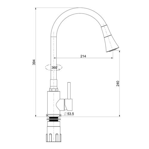 Смеситель для кухни Splenka S201 S201.4308.03 на мойку золотой сатин - фото 3