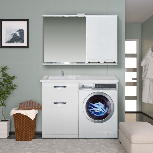 Тумба под раковину Misty Куба П-Куб-01060-0121ЯБК 55х46х86 напольная цвет белый - фото 3