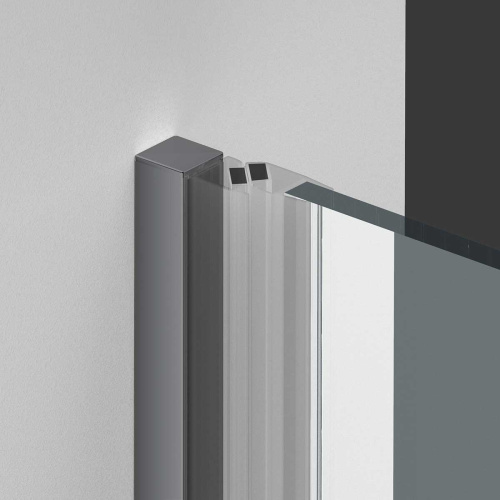 Душевая дверь Vincea Alpha VDP-3AL800CLGM 80х195 стекло прозрачное профиль вороненая сталь - фото 3