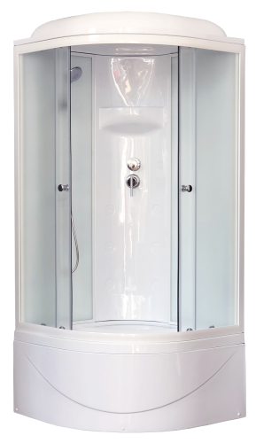 Душевая кабина Royal Bath ВК RB100BK6-WC 100х100 четверть круга с крышей