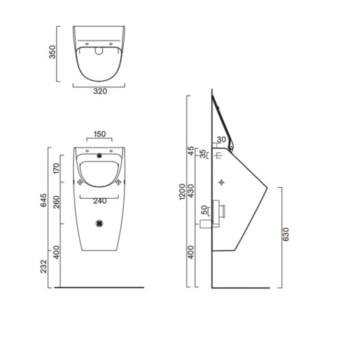 Писсуар Catalano Comfort 932641001 подвесной белый - фото 2
