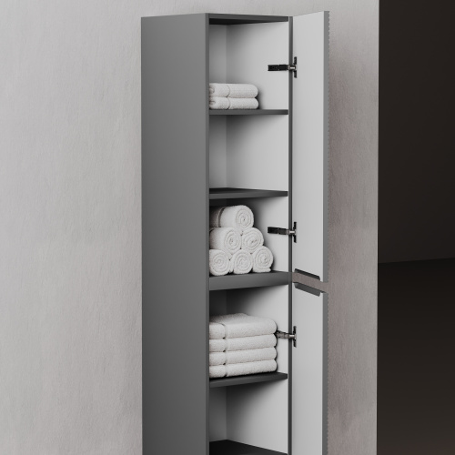 Шкаф-пенал Sancos FOLK PFL35GS 35х35х165 подвесной цвет серый - фото 5