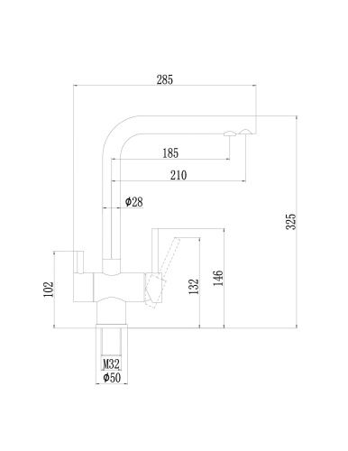 Смеситель для кухни Fmark FS1362S на мойку бежевый - фото 2