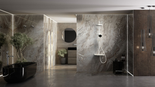 Душевая стойка Vincea Inspire VSFS-3I12TW настенная цвет белый с термостатом - фото 2