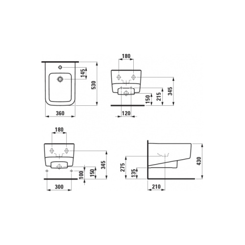 Биде Laufen Pro 8.3096.1.000.302.1 подвесное - фото 2