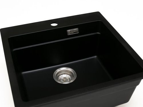 Кухонная мойка Grandex Aqua 500404 51х51 цвет черный поверхность матовая - фото 5