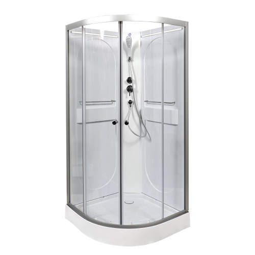 Душевая кабина AvaCan L608NLED 80х80 четверть круга без крыши ориентация универсальная - фото 2