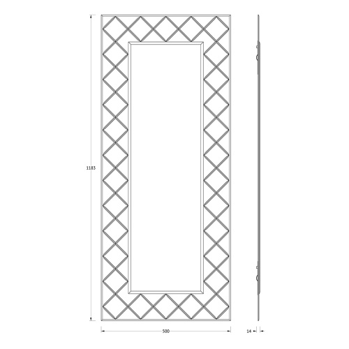 Зеркало в ванную Evoform Florentina BY 5006 50х119 цвет серый - фото 2